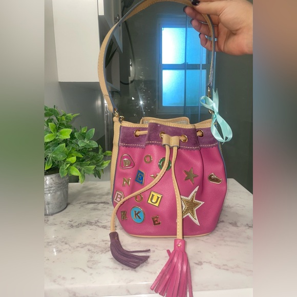Dooney & Bourke rare Y2K Lindsey Lohan collection Pink and Purple Shoulder Bag - Picture 1 of 2